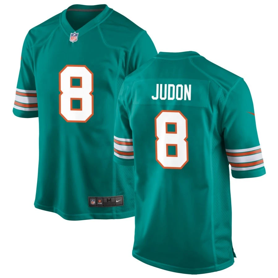  Mens Miami Dolphins #8 Matthew Judon Nike Aqua Alternate F.U.S.E. Vapor Limited Jersey 