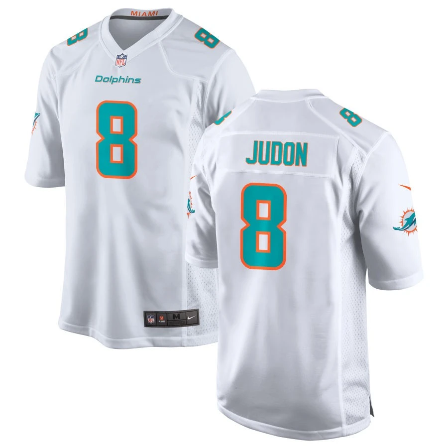  Mens Miami Dolphins #8 Matthew Judon Nike Home White F.U.S.E. Vapor Limited Jersey 
