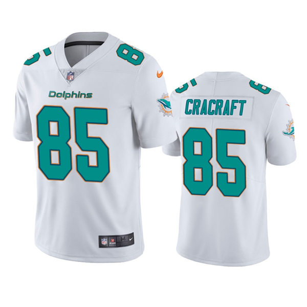  Mens Miami Dolphins #85 River Cracraft Nike White Vapor Limited Player Jersey 