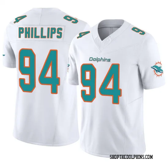  Mens Miami Dolphins #94 Jordan Phillips Nike Home White F.U.S.E. Vapor Limited Jersey 