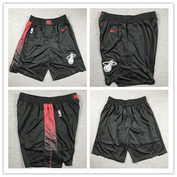  Mens Miami Heat Black 2023-24 City Edition Shorts 