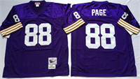  Mens Minnesota Vikings #88 Alan Page  Purple Throwback Jersey 