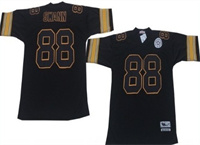  Mens Mitchell&Ness NFL Jersey Pittsburgh Steelers #88 Lynn Swann Black With Black Throwback  