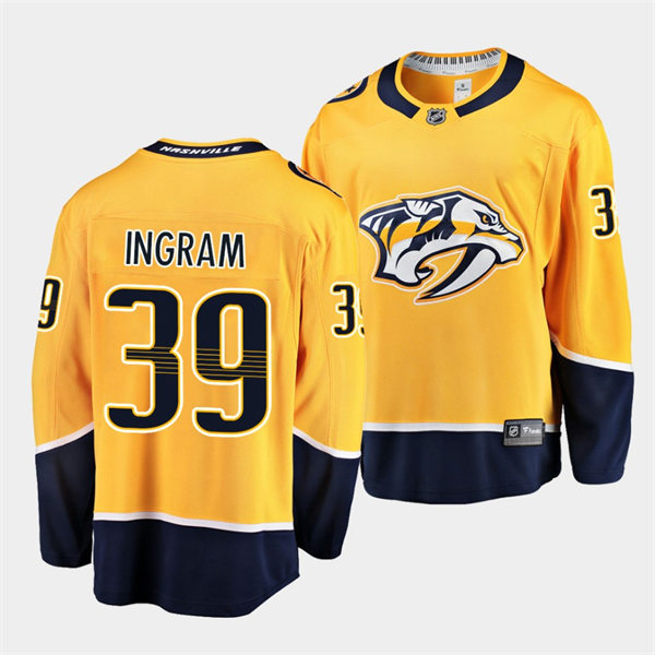  Mens Nashville Predators #39 Connor Ingram adidas Gold Home Authentic Jersey 
