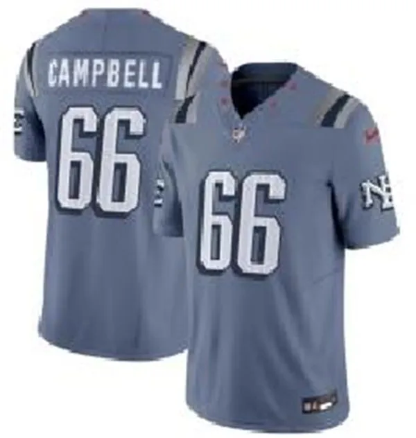  Mens New England Patriots #66 Will Campbell Storm Blue Rivalries Collection F.U.S.E. Limited Jersey 
