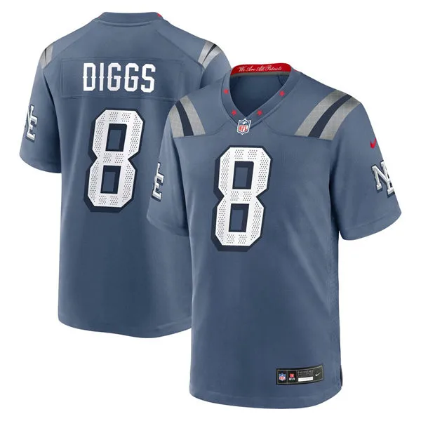  Mens New England Patriots #8 Stefon Diggs Storm Blue Rivalries Collection F.U.S.E. Limited Jersey 