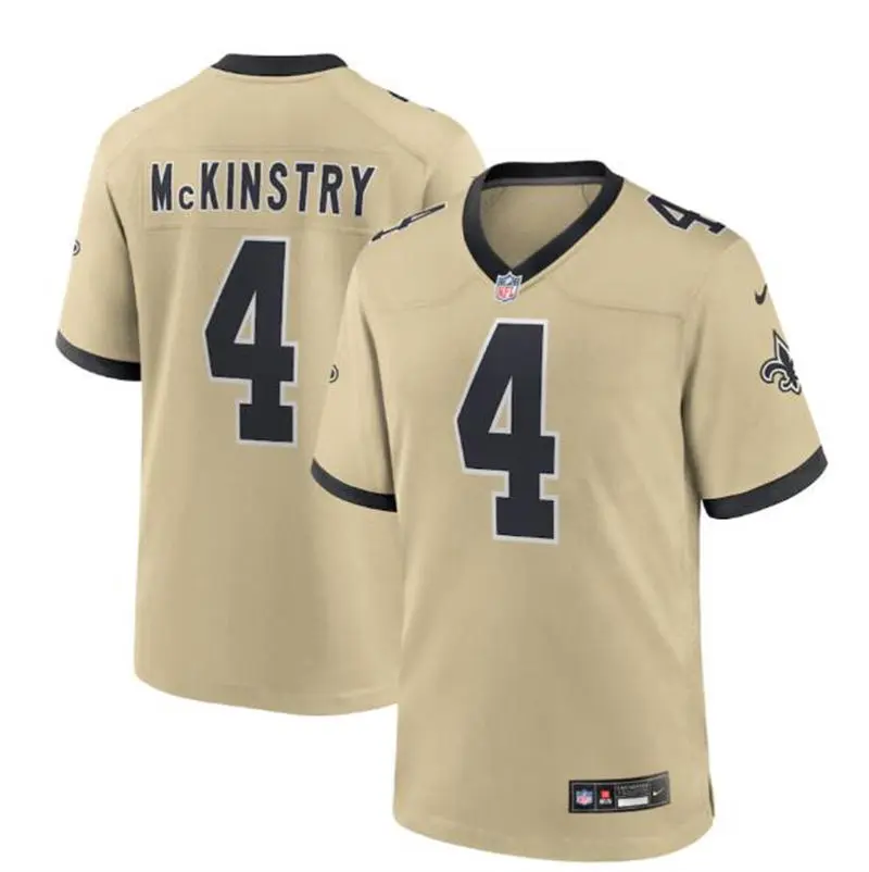  Mens New Orleans Saints #4 Kool-Aid McKinstry Nike Gold Gameday Golds Alternate F.U.S.E. Limited Jersey 