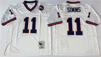  Mens New York Giants #11 Phil Simms Mitchell & Ness Retired Player Vintage Jersey - White 