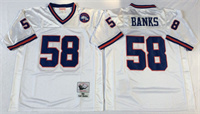  Mens New York Giants #58 Carl Banks  Mitchell & Ness Retired Player Vintage Jersey - White 