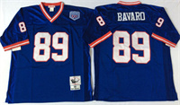  Mens New York Giants #89 Mark Bavar Mitchell & Ness Royal Vintage Throwback Jersey 