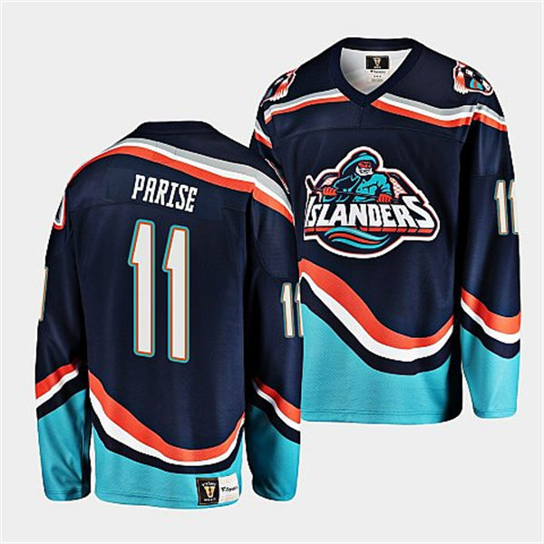  Mens New York Islanders #11 Zach Parise 2022 Reverse Retro Replic 20. Jersey Navy 