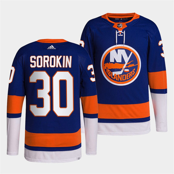  Mens New York Islanders #30 Ilya Sorokin adidas Home Blue Jersey 