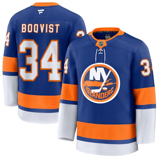  Mens New York Islanders #34 Adam Boqvist Fanatics Royal Home Jersey 
