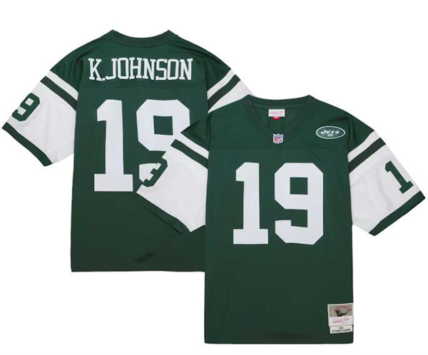  Mens New York Jets #19 Keyshawn Johnson 1998 Mitchell & Ness Legacy Jersey - Green 