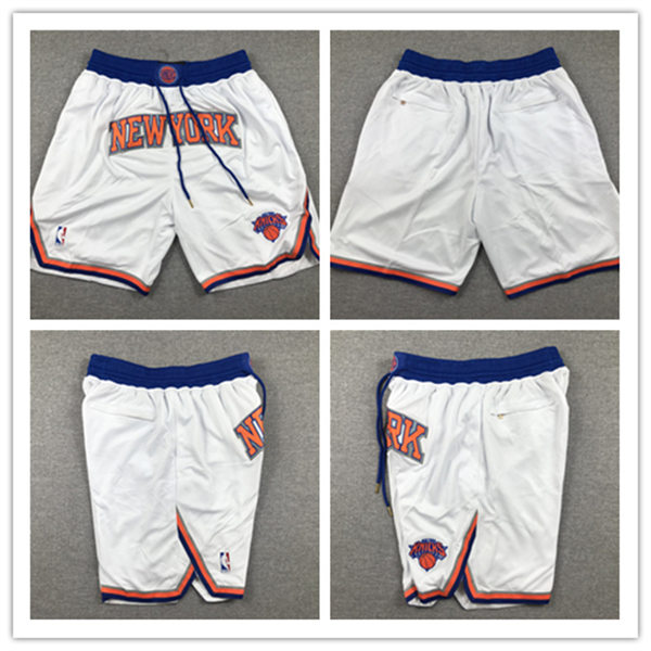  Mens New York Knicks Nike White 2023-24 Association Edition Shorts  