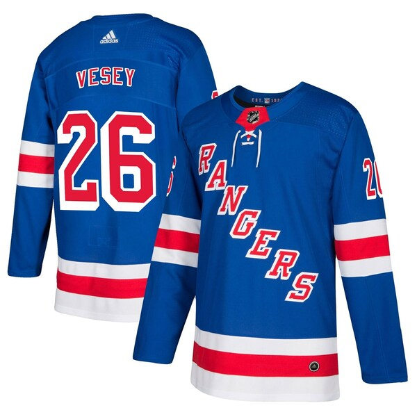  Mens New York Rangers #26 Jimmy Vesey Adidas Home Royal Blue Jersey 