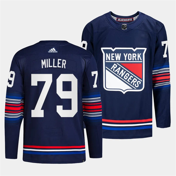  Mens New York Rangers #79 K'Andre Miller 2023-24 Navy Alternate Premier Jersey 