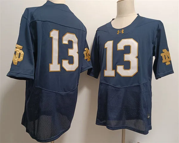  Mens Notre Dame Fighting Irish #13 CJ Carr 2025 Navy College Football Game Jersey 