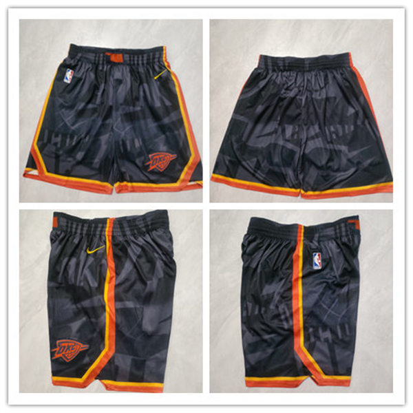  Mens Oklahoma City ThunderBlack 2023-24 City Edition Swingman Shorts 