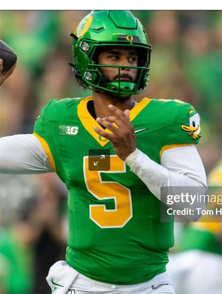  Mens Oregon Ducks #5 Dante Moore F.U.S.E. Limmited 2024 GANG GREEN Retro Football Game Jersey 