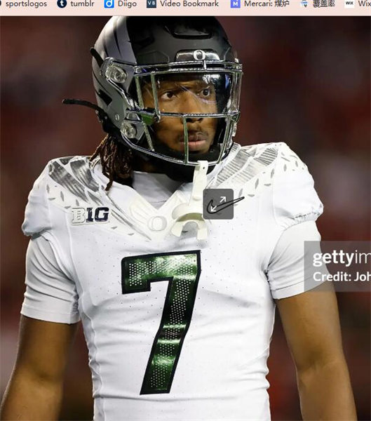  Mens Oregon Ducks #7 Jabbar Muhammad 2024 BIG Ten Alternate Game Football Jersey White 