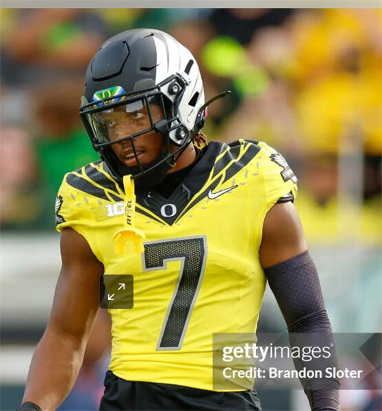  Mens Oregon Ducks #7 Jabbar Muhammad 2024 BIG Ten Alternate Game Football Jersey Yellow 