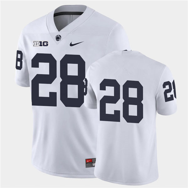  Mens Penn State Nittany Lions #28 Devyn Ford Nike White College Football Game Jersey