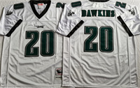  Mens Philadelphia Eagles #20 Brian Dawkins Mitchell&Ness 1996 White NFL Throwback Jersey 