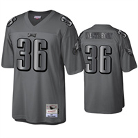  Mens Philadelphia Eagles #36 Brian Westbrook Mitchell&Ness Throwback Charcoal Metal Legacy Jersey 