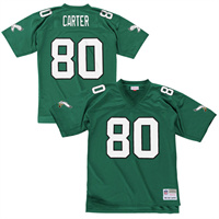  Mens Philadelphia Eagles Retired Player #80 Cris Carter Mitchell & Ness 1988 Kelly Green Throwback Jersey 