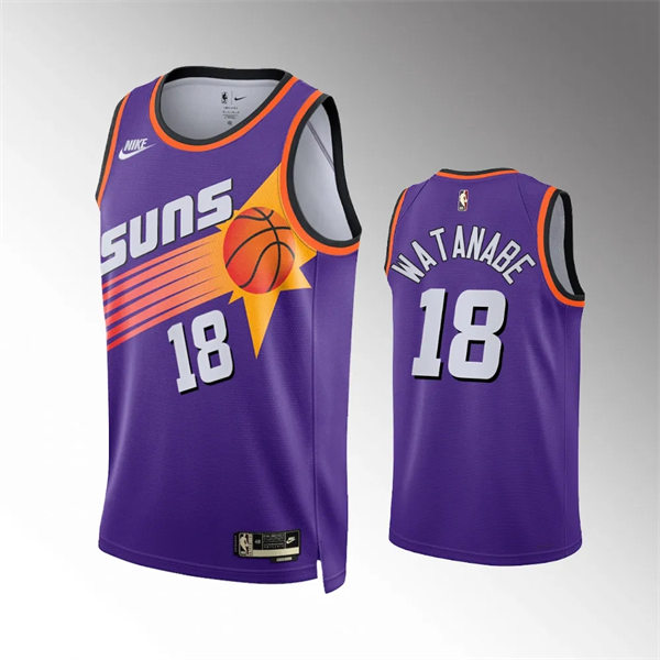  Mens Phoenix Suns #18 Yuta Watanabe Nike Purple Classic Edition Swingman Jersey 