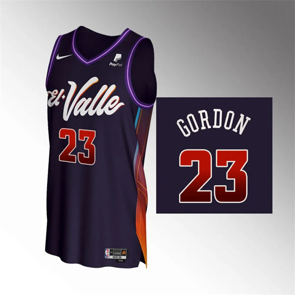  Mens Phoenix Suns #23 Eric Gordon 2023-24 El Valle City Edition Jersey 