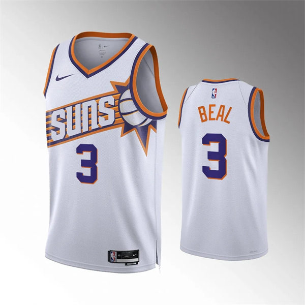  Mens Phoenix Suns #3 Bradley Beal 2023-24 White Association Edition Jersey 