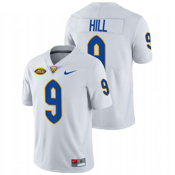  Mens Pittsburgh Panthers #9 Brandon Hill White College Football Game Jersey 
