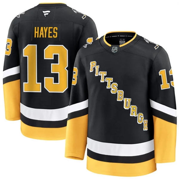 Mens Pittsburgh Penguins #13 Kevin Hayes Fanatics Black Alternate Throwback Jersey 