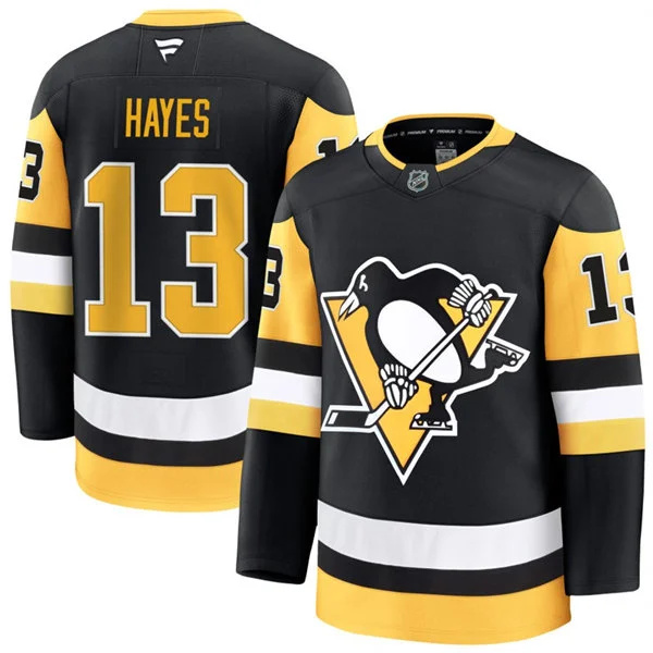  Mens Pittsburgh Penguins #13 Kevin Hayes Fanatics Home Black Premium Player Jersey 
