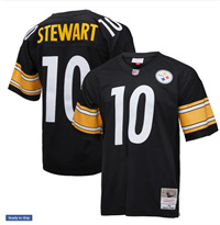  Mens Pittsburgh Steelers #10 Kordell Stewart Mitchell&Ness 2001 Black Legacy Throwback Jersey 