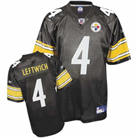  Mens Pittsburgh Steelers #4 Byron Leftwich Black Jersey  