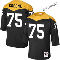  Mens Pittsburgh Steelers #75 Joe Greene Black Throwback VINTAGE 1967 Football jersey 