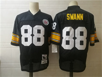  Mens Pittsburgh Steelers #88 Lynn Swann Black Throwback Jersey 