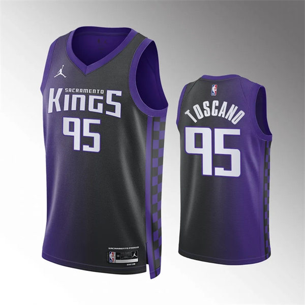  Mens Sacramento Kings #95 Juan Toscano-Anderson 2023-24 Purple Statement Edition Player Jersey 