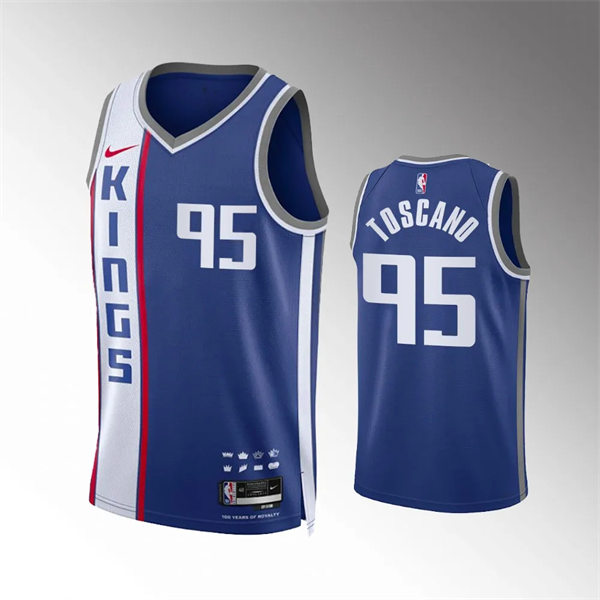  Mens Sacramento Kings #95 Juan Toscano-Anderson Blue 2023-24 City Edition Jersey 