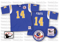  Mens San Diego Chargers #14 Dan Fouts Blue Throwback Jersey - 