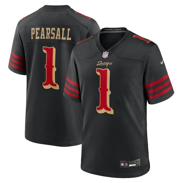  Mens San Francisco 49ers #1 Ricky Pearsall Black Rivalries Collection F.U.S.E. Limited Jersey 