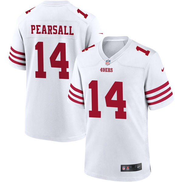  Mens San Francisco 49ers #14 Ricky Pearsall Nike Home White 2023 F.U.S.E. Vapor Limited Jersey 