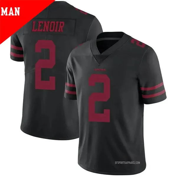  Mens San Francisco 49ers #2 Deommodore Lenoir Nike Black Alternate Vapor F.U.S.E. Limited Jersey 