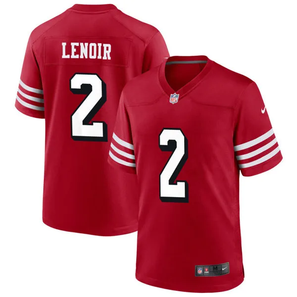  Mens San Francisco 49ers #2 Deommodore Lenoir Nike Scarlet Alternate F.U.S.E. Vapor Limited Jersey 