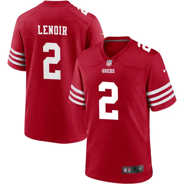  Mens San Francisco 49ers #2 Deommodore Lenoir Nike Scarlet F.U.S.E. Vapor Limited Jersey 