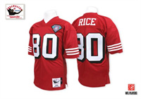  Mens San Francisco 49ers #80 Jerry Rice Red 75TH Throwback Jersey 