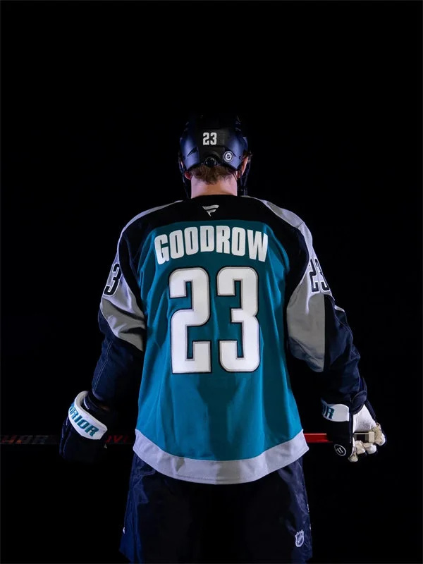  Mens San Jose Sharks #23 Barclay Goodrow Fanatics Teal Alternate Heritage 2.0 Premium Player Jersey 